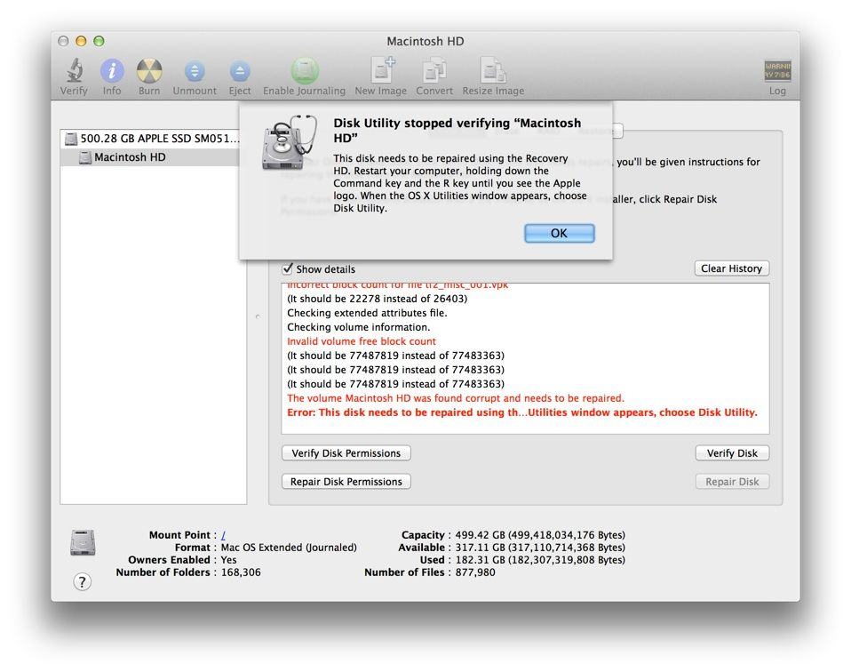 Disk Repair Mac Os X
